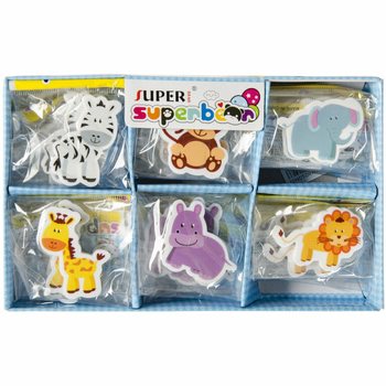 Djur-suddgummin Mix i display (30 st)