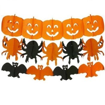 Mix Halloween Dekorationsgirlanger &ndash; 300 cm l&aring;nga (6-pack)