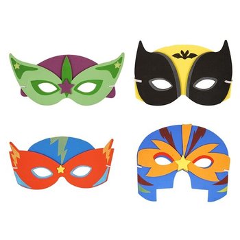 Mix Superhero-masker i skumgummi (24 st.)