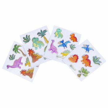 GLITTERKLISTERMÄRKEN - MODELL: DINOSAURIE (100 st)