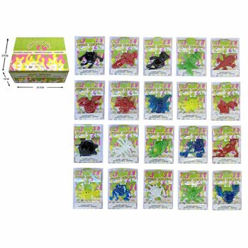STICKY ANIMALS - STORA KLIBBIGA L&Auml;SKIGA FIGURER I DISPLAY (60 st)