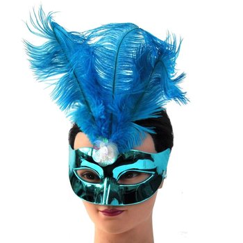 &Ouml;gonmask Bl&aring; med Fj&auml;drar - Modell 17 (6-pack)