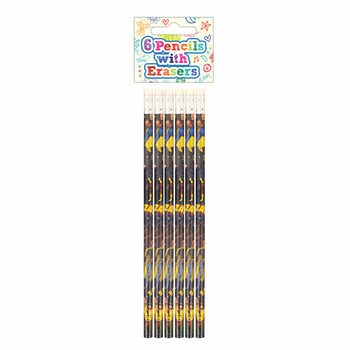 6-delat Superhjältar Penna & Suddgummi Set - Display (24 set)