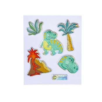 GLITTERKLISTERM&Auml;RKEN - MODELL: DINOSAURIE (100 st)