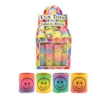 MINI SMILEY-SPIRALER Ø3,5 CM I DISPLAY (60 st)
