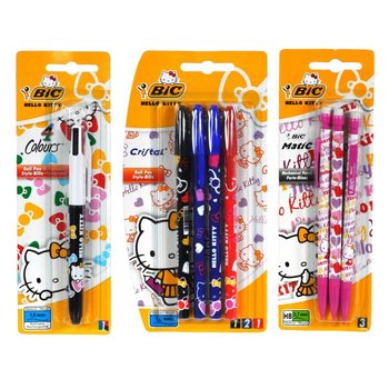 ASSORTERADE HELLO KITTY BIC-PENNOR PÅ KARTA (12 st)