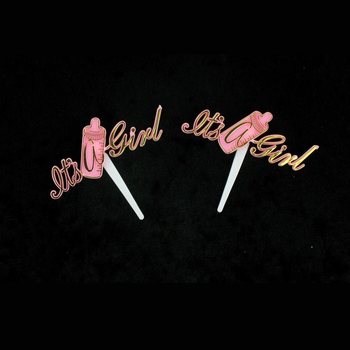 Muffinsdekorationer Baby - It's a Girl (12-pack)