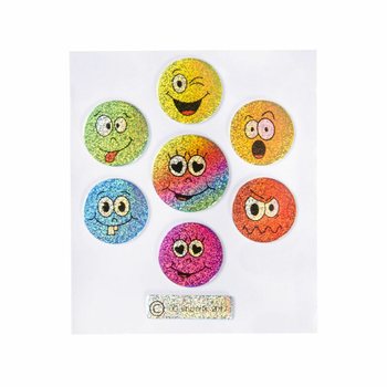 GLITTERKLISTERM&Auml;RKEN - MODELL: SMILEY (100 st.)