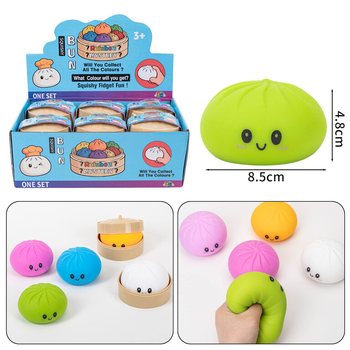 RAGE - Squishy Bun Dumplings STORA (M&aring;tt 8.5 x 8.5 x 4.8 cm) - Viral 2026 Fidget Toy (12-pack)