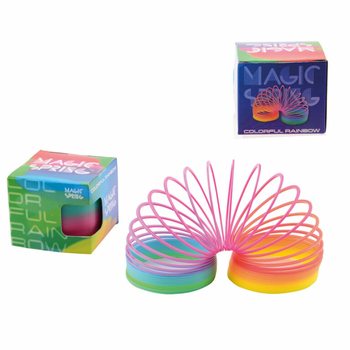 RAINBOW MAGIX TRAPPFJÄDER / SPIRAL I ASK Ø7,5 CM (12-pack)