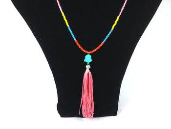 Lyxigt Buddha-halsband Rosa (1 st)