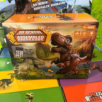 3D Dinosaurie Byggsats i Presentbox - Display (8 st.)