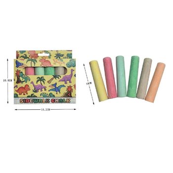 6-pack Stor Gatukrita - Dinosaurie (12 st.)