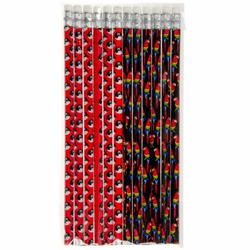 Piratblyertspenna med suddgummi (12-pack)