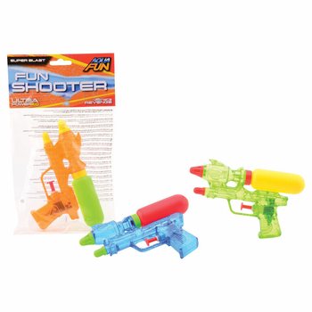 AQUA FUN - VATTENPISTOLER, 16 Cm. - HEADERKORT (12st.)