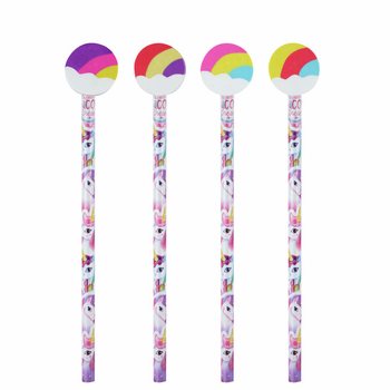 Regnb&aring;gs Enh&ouml;rning Penna med Suddgummi (24-pack)