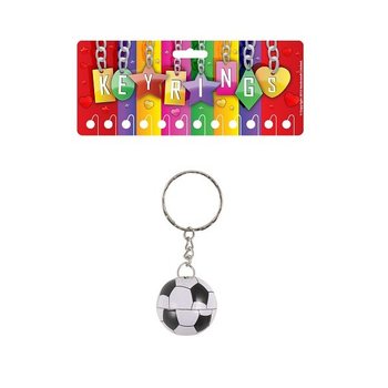 NYCKELRINGAR I METALL FOTBOLL (12-pack)