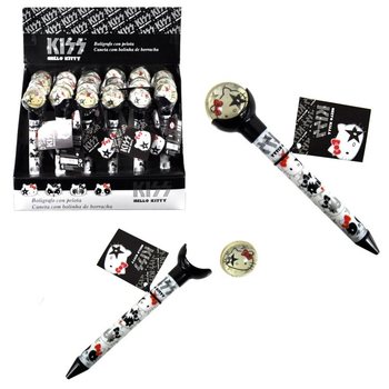 HELLO KITTY - 2-I-1 STUDSBOLL & KULSPETSPENN - SVART (24 st)