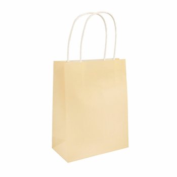 PAPPERSKASSE MED HANDTAG - 14x21x7 cm - Färg: ELFENBEN (24 st.)