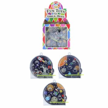 Mini flipperspel rymdtema – Display med 108 st