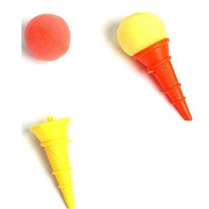 MINI SKJUTANDE GLASSLEKSAK I P&Aring;SE 10 CM (24-pack)