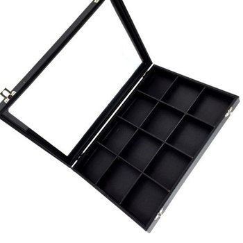 P&Auml;RLDISPLAY SVART 12 FACK + LOCK