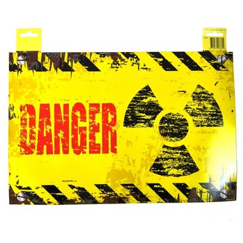 DEKORATIV D&Ouml;RRSKYLT - "DANGER" / "KEEP OUT" (12 st.)