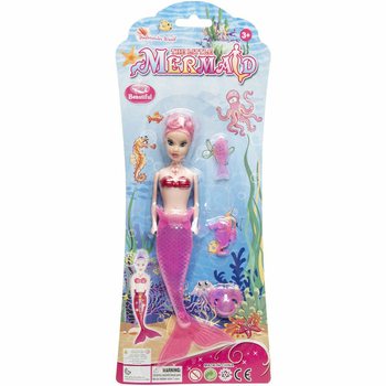 Sj&ouml;jungfru / Mermaid-docka p&aring; kort (6 st.)