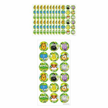 FUN STICKERS – DJUNGEL 18 KLISTERMÄRKEN PER ARK (10 st.)