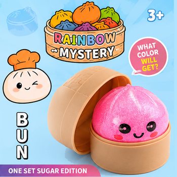 RAGE - Squishy SUGAR EDITION Bun Dumplings LITEN (5.3 x 5.3 x 4.1 cm) Viral 2026 Fidget Toy (24-pack)