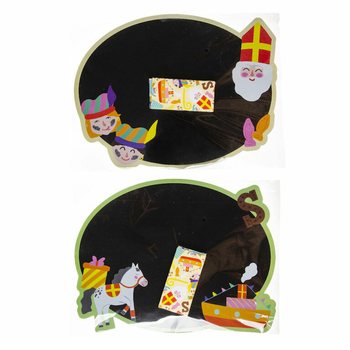 Sinterklaas griffeltavla inkl. ask med kritor (24 st.)