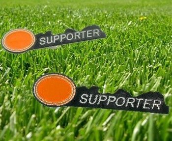Fotbollssupporter Badge Orange (12 st)