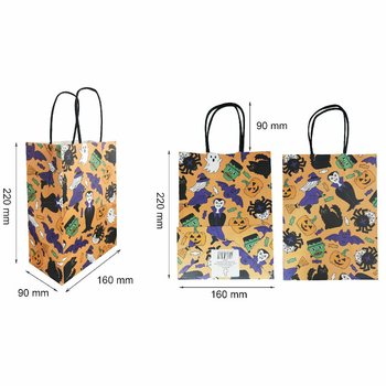 Halloween Presentp&aring;sar i Papper 16x9x22 cm (12-pack)