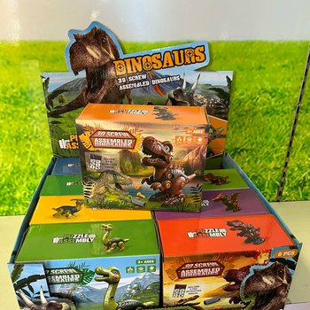 3D Dinosaurie Byggsats i Presentbox - Display (8 st.)