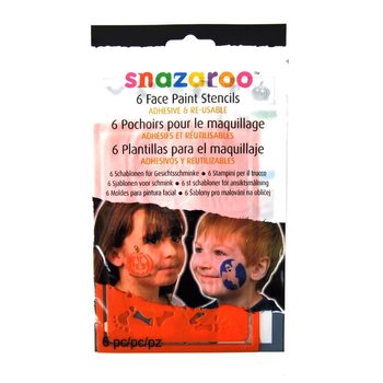SNAZAROO - 6 Ansiktsm&aring;lningsschabloner (12 st.)