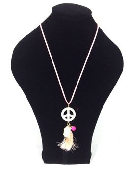 Ibiza-look Halsband Laxrosa Peace Buddha (1 st)