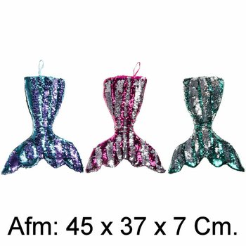 XL Plysch Sj&ouml;jungfrustj&auml;rt Kudde - 45 cm - Mixade f&auml;rger (4 st.)