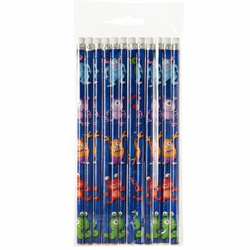 Monsterpennor med Suddgummi (12-pack)
