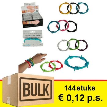 ***STORPACKSERBJUDANDE*** TAGGTRÅDSARMBAND I DISPLAY (144 st.)
