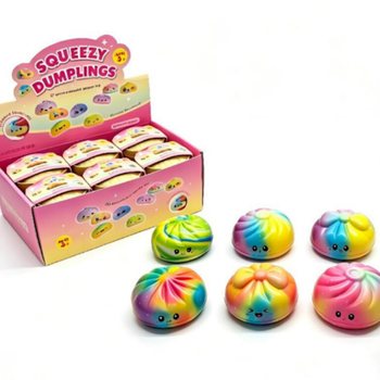 RAGE - Squishy RAINBOW Bun Dumplings STOR - PU FOAM (12 st)