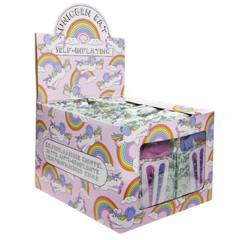 Sj&auml;lvuppbl&aring;sande Unicorn-klubba - 49x13 cm - Display (48 st)
