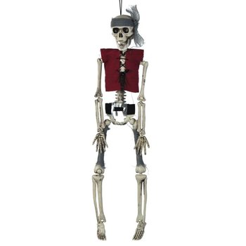 Hängande Skelett Pirat 40 cm (6-pack) - Halloween-dekoration Grossist