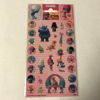 Klistermärkeark TROLLS - 20 x 10 cm (10-pack)