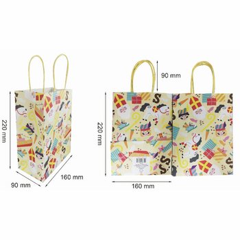 PRESENTP&Aring;SE I PAPPER - SINTERKLAAS - 16x9x22 CM (12-pack)