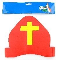 Sankt Nikolaus Mitra i Skumgummi (12-pack)