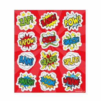 Roliga Klisterm&auml;rken: Comic Signs Display (120 st.)