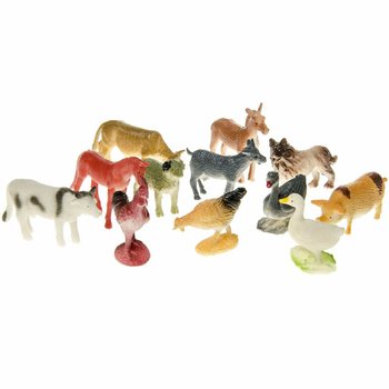 12-delat set med bondg&aring;rdsdjur leksaksfigurer