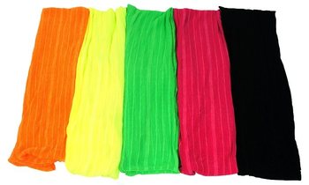 Neonfärgade Loop-halsdukar med vertikala smala ränder (10-pack)