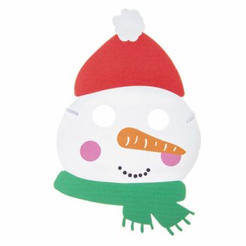 Mix av Julmasker i Skumplast - Tomte, Ren & Sn&ouml;gubbe (48 st)