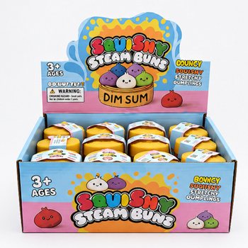 RAGE - Squishy GLITTER Bun Dumplings LITEN (M&aring;tt 5.5 x 5.5 x 3 cm) - Viral 2026 Fidget Toy (24-pack)
